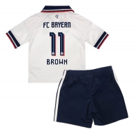 Camiseta Bayern Munich Nathaniel Brown #11 Segunda Equipación Replica 2026-27 para niños mangas cortas (+ Pantalones cortos)
